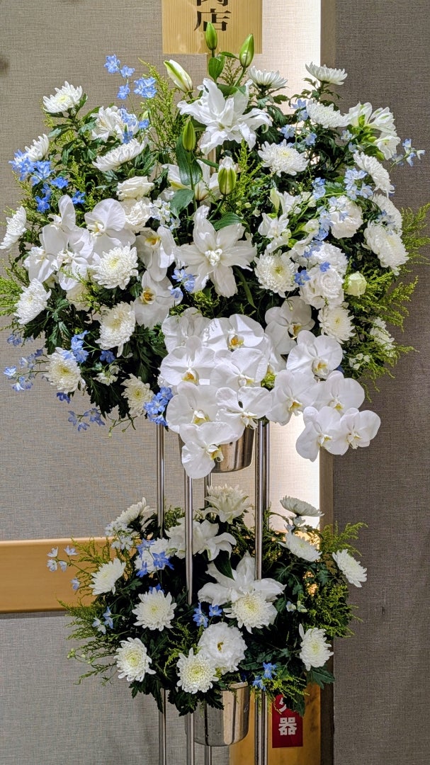 急なご依頼でお作りした告別式のお供えスタンド花|愛媛松山 急なご依頼でお作りした告別式のお供えスタンド花|愛媛松山