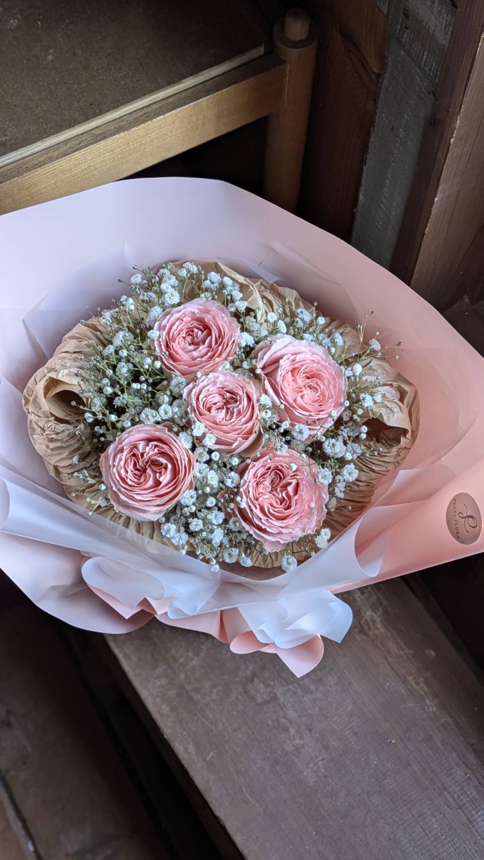 女性上司のお誕生日に可愛いお花束｜愛媛松山|「パールフローラ」　（愛媛県松山市の花屋）のブログ